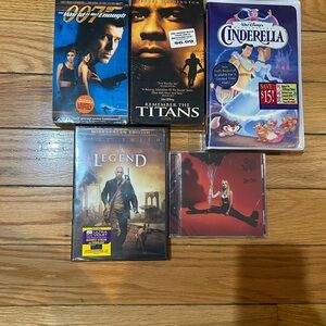 Sealed DVD,VHS,CD bundle